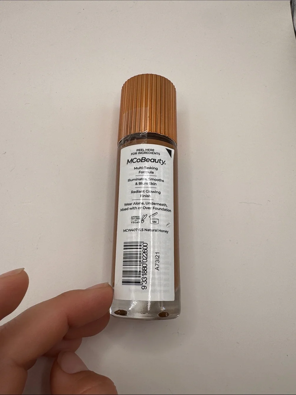 MCoBeauty Flawless Glow Liquid Foundation — Deep Brown